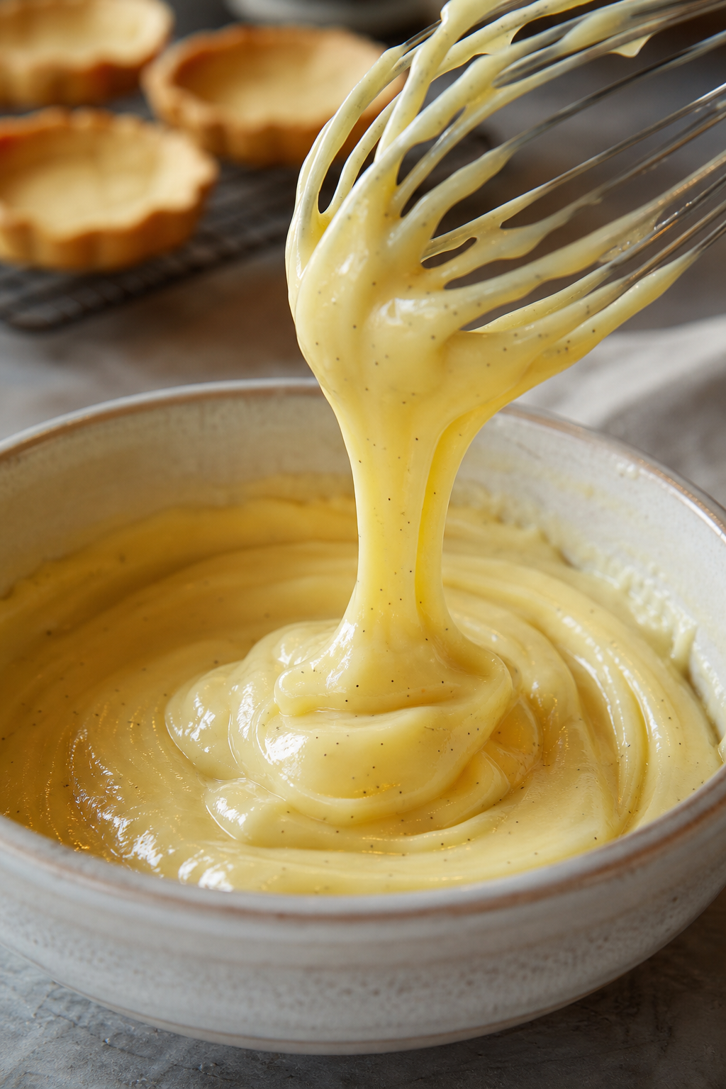 Texture lisse d’une crème pâtissière réussie