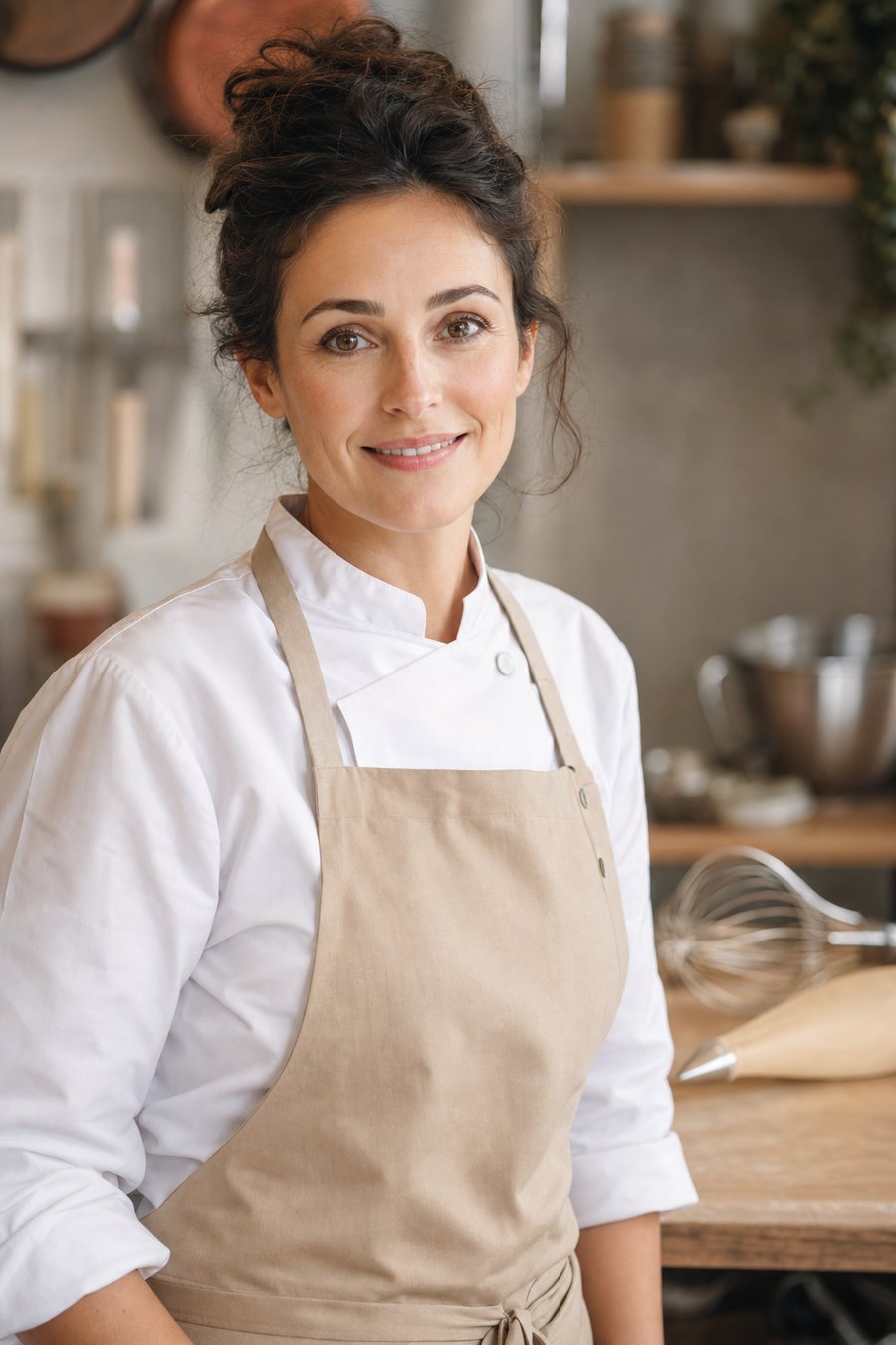 Portrait de Camille Morel dans un atelier de pâtisserie