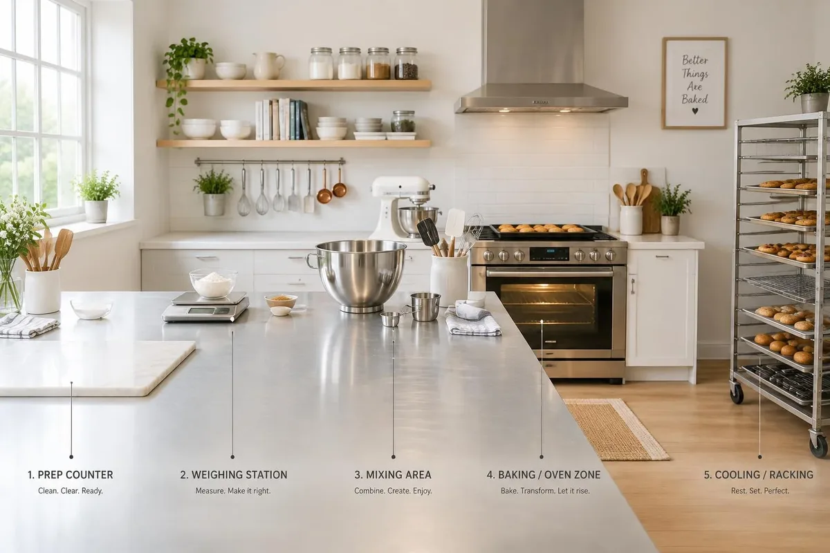 Cuisine pro chez soi : 5 zones pour pâtisser efficacement