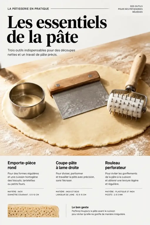 Emporte-pièce, coupe-pâte et rouleau perforateur pour choisir le meilleur matériel pour découper vos pâtisseries maison