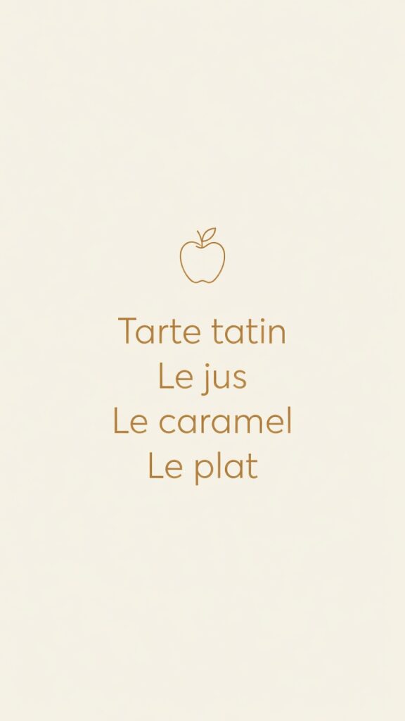 Schéma : le jus, le caramel, le plat.