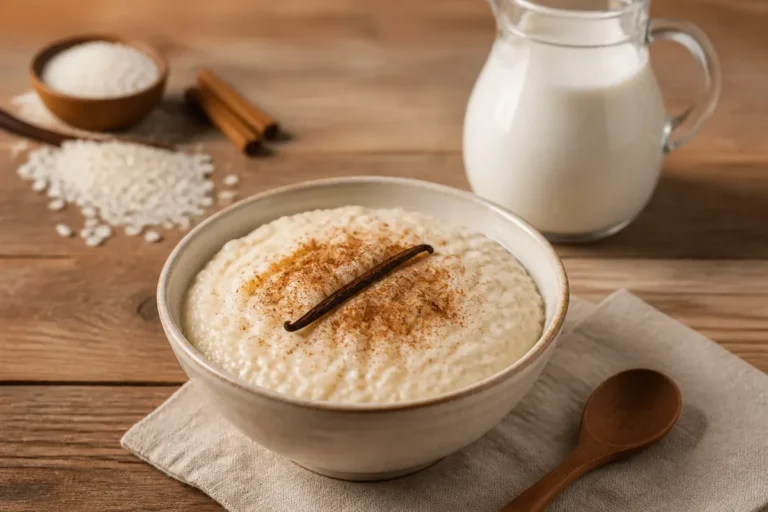 Riz au lait cremeux a la cannelle et vanille