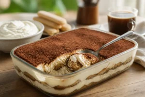 Tiramisu cremeux aux biscuits a la cuillere et cacao